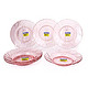DURALEX 多莱斯 6只装家庭餐具粉红色汤盘 500090M 21.5cm
