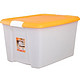 爱丽思IRIS 环保PP收纳箱 树脂 整理箱 塑料收纳盒（阳光橙色50L）2个