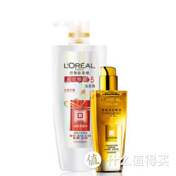 限区域：L'OREAL PARIS 巴黎欧莱雅 多效修复 洗发露 700ml+奇焕润发精油 100ml+角质顺滑 洗发露 700ml+角质顺滑 护发乳 200ml
