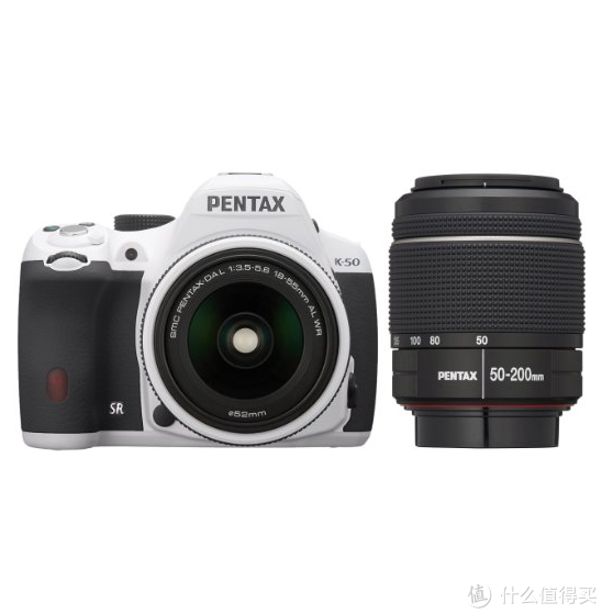 PENTAX 宾得 K-50 DAL 双防水镜头单反套机（18-55WR/50-200WR）黑白款