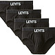  Levi's 李维斯100 Series Knit 男士三角内裤4条装（限黑色M码）　
