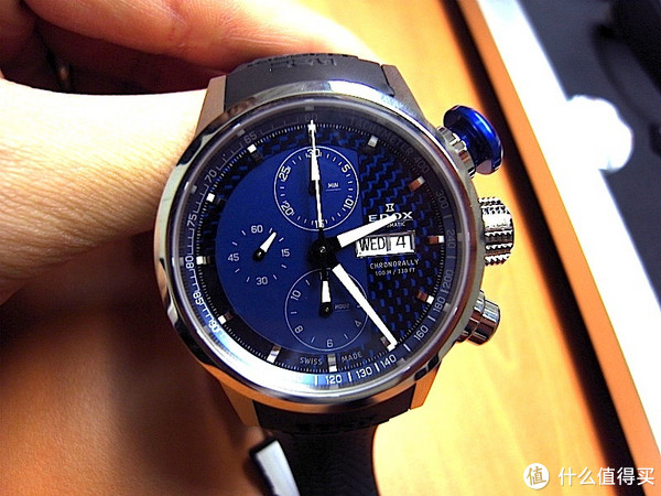 EDOX 依度 Chronorally系列 01116-3PBU-BUIN 男款机械腕表