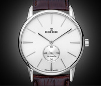 EDOX 依度 Les Bemonts系列 72014-3-AIN 男款机械腕表（手动上链、7mm）
