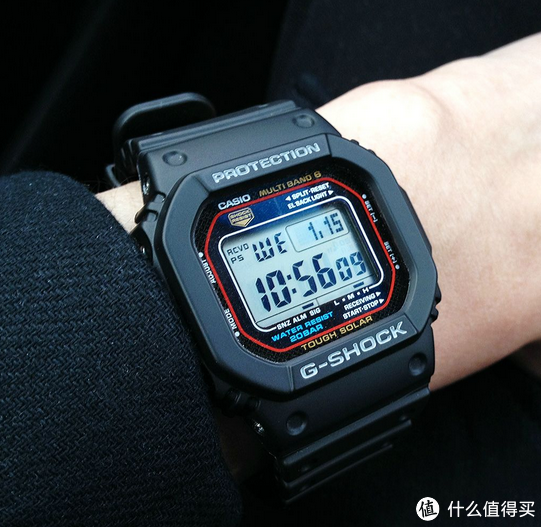 再降价：CASIO 卡西欧 G-Shock系列 GWM5610-1 男款太阳能腕表（6局电波、太阳能）