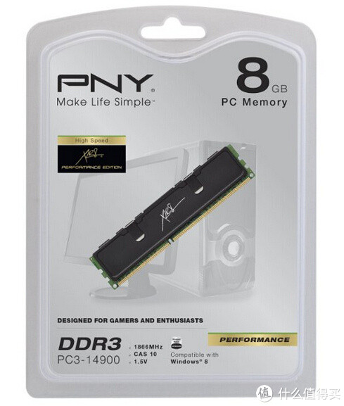 PNY 必恩威 XLR8 8GB 1866Mhz DDR3 台式内存条