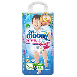 moony 拉拉裤 男宝宝 XL38片*2包