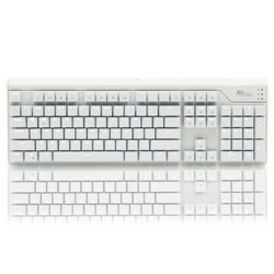RK ROYAL KLUDGE RG928背光式机械键盘 白光青轴 白色版
