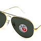 Ray-Ban 雷朋 飞行员系列金色镜架墨绿色偏光镜片太阳眼镜 男女通用情侣款墨镜 3025 001 58 62