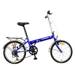 Forever 永久 折叠车自行车7速20寸/铝合金车圈/时尚变速单车/学生车     蓝色