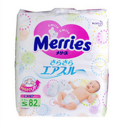 花王 Merries 妙儿舒日本原装进口纸尿裤S82片  三包