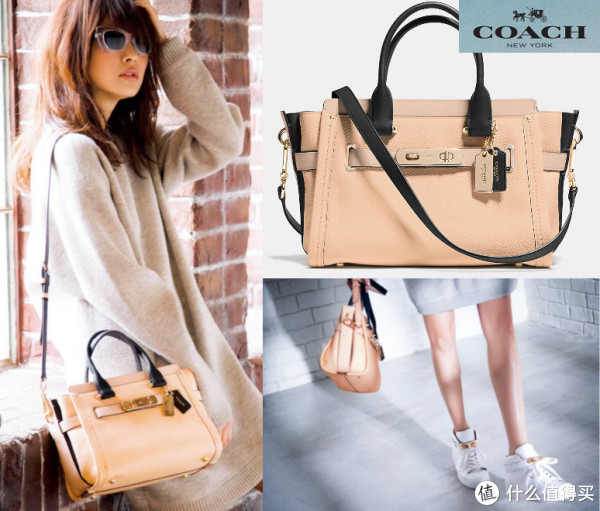 COACH 蔻驰 Crossgrain Mini Prince Street Satchel 女款真皮手提包