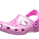 crocs 卡骆驰 Hello Kitty Glitter 女童洞洞鞋