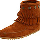 限7码：MINNETONKA 迷你唐卡 Women's Double-Fringe Side-Zip Boot 双层流苏柳丁侧拉链短靴