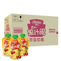 Heinz 亨氏 乐维滋果汁泥 苹果草莓120g*24袋+伊威牛肉松100g+伊威金枪鱼肉松100g