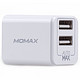 摩米士（MOMAX）双USB小白充电器/充电头 5V/2.4A 苹果白