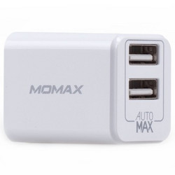 摩米士（MOMAX）双USB小白充电器/充电头 5V/2.4A 苹果白