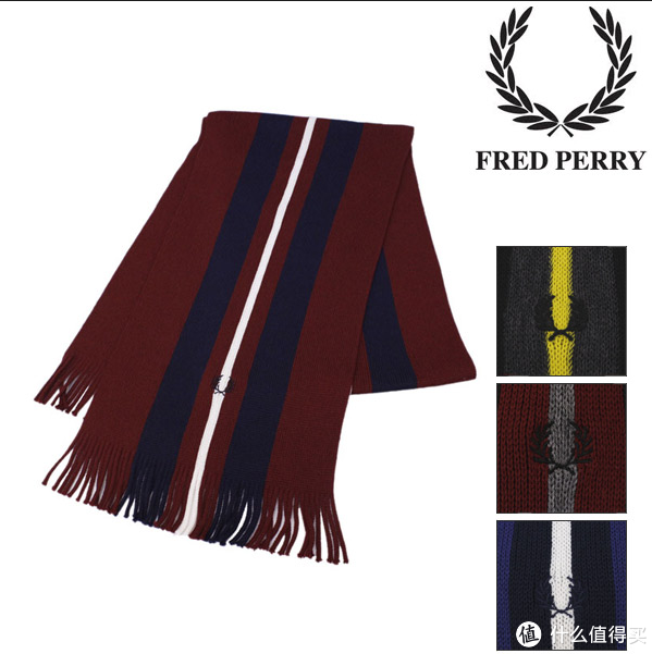 FRED PERRY Club Stripe 男款围巾