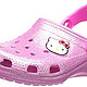 crocs 卡骆驰 Hello Kitty Glitter 女童洞洞鞋