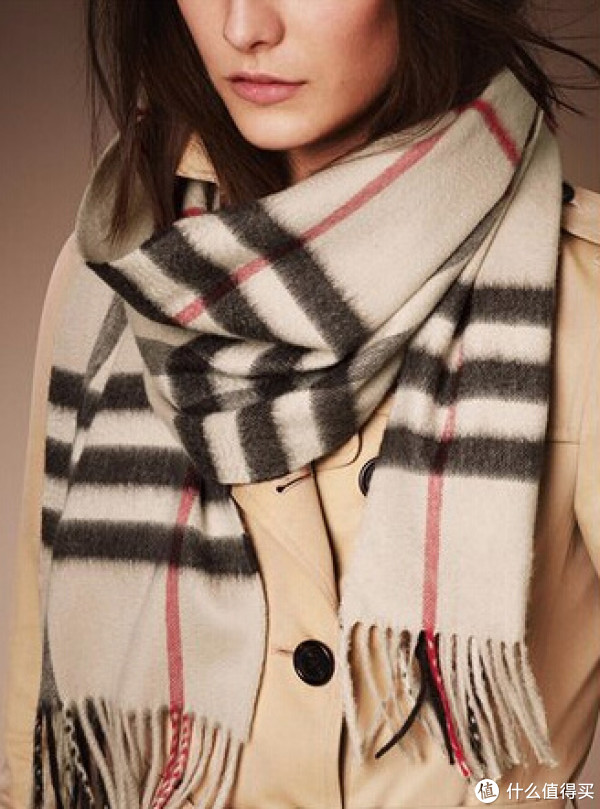 BURBERRY 博柏利 Giant Check Cashmere 经典格子羊绒围巾
