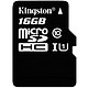 金士顿（Kingston）16GB Class10 TF(Micro SD)存储卡（读速48Mb/s）