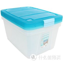 IRIS 爱丽思 透明整理箱 AA38 42L装 蓝色三个装
