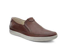 限43-44码：ecco 爱步 Effortless系列 Gary Slip-On 男款真皮休闲鞋