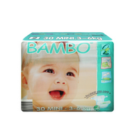 BAMBO 班博 有机纸尿裤 2#30片（适用于3-6kg）
