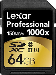 Lexar 雷克沙 Professional 1000x USH-II/U3 64GB 高速SD卡（读取150M/s、写入95M/s）