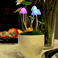 蘑菇花盆小夜灯