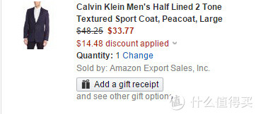 Calvin Klein Half Lined 2 Tone Textured 男士休闲西服