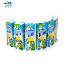 肯迪雅 candia 法国进口1L*6盒整箱  肯迪雅部分脱脂纯牛奶