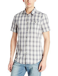 Calvin Klein Jeans Men's Ocean Checks Short Sleeve Woven Shirt