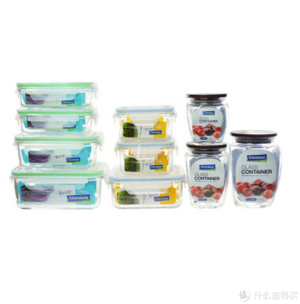 限华北:Glasslock 三光云彩 GL10-03 玻璃保鲜盒保鲜罐十件套 2套