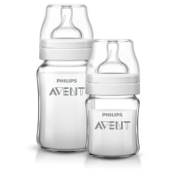 AVENT 新安怡 SCF647/57 宽口径经典玻璃奶瓶 新生儿套装（240ml+125ml）