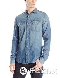 限L码：7 for all mankind Vintage Denim Trucker 男士牛仔衬衫 