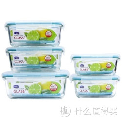 手机端：LOCK&LOCK 乐扣乐扣 格拉斯 LLG447S007 玻璃保鲜盒5件套 * 2套