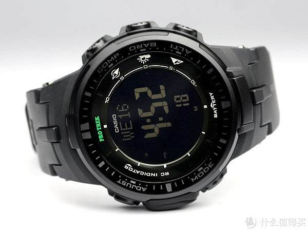 再特价：CASIO 卡西欧 Protrek 登山系列 PRW-3000-1ACR 男款腕表（六局电波、三重感应、世界时间）