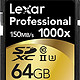 Lexar 雷克沙 Professional 1000x USH-II/U3 64GB 高速SD卡（读取150M/s、写入95M/s）两只装