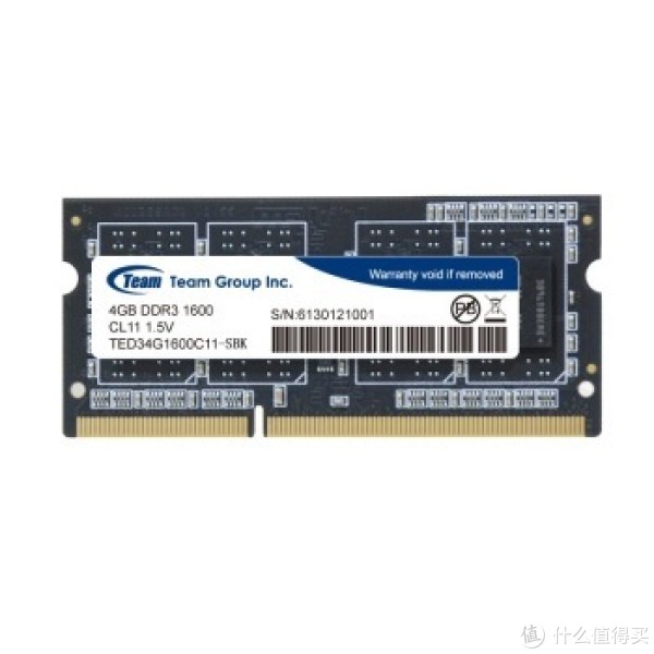 QQ端：Team 十铨 DDR3 1600 4G 笔记本内存