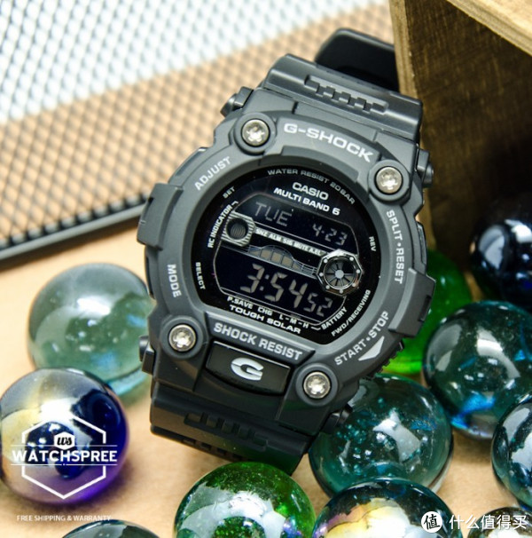 CASIO 卡西欧 G-Shock GW7900B-1 男款太阳能电波表(六局电波,月相潮汐)