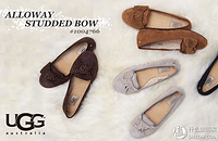 大码福利：UGG Alloway Studded Bow 女式铆钉单鞋