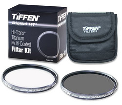 Tiffen 天芬 77mm 多层钛镀膜UV和CPL滤镜套装