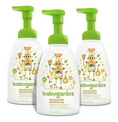 再降价：BabyGanics 甘尼克宝宝 Foaming Dish and Bottle Soap 泡沫餐具清洁剂 473ml*3瓶装