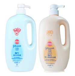 限地区：Johnson's baby 强生婴儿 婴儿沐浴露1000ml+婴儿香桃沐浴露1000ml