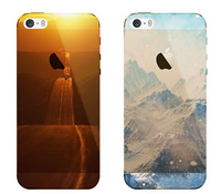 玄诺 苹果5手机壳iphone5手机套超薄软硅胶彩绘个性潮女新款山水