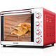 微信端：东菱（Donlim）DL-K33E 家用多功能烘焙电烤箱 33L超大容量 红色