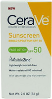 凑单品：CeraVe SPF 50 Sunscreen Face Lotion 保湿防晒霜 56g
