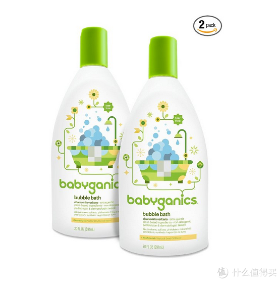 Babyganics Baby 甘尼克宝宝 Bubble Bath 婴幼儿泡泡沐浴露（591ml*2瓶）