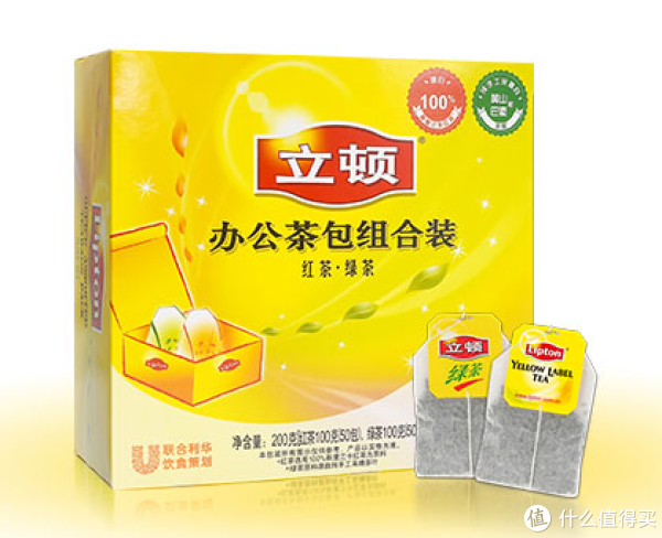 QQ端:Lipton 立顿 办公室组合装(红茶50包+绿茶50包)*2件