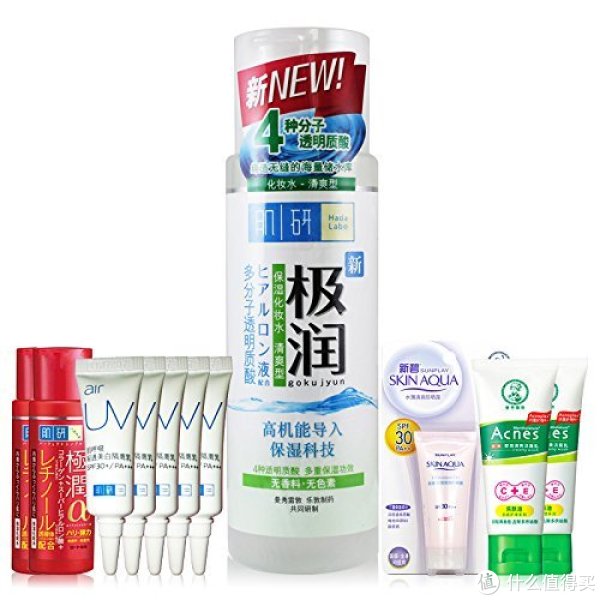Mentholatum 曼秀雷敦 肌研 极润保湿化妆水170ml+隔离乳5g*5+防晒露SPF30 10g+洁面乳20g*2+化妆水9ml*2
